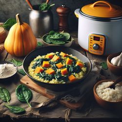 Roasted Squash and Spinach Risotto