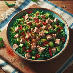 Greek Tuna and Kale Salad