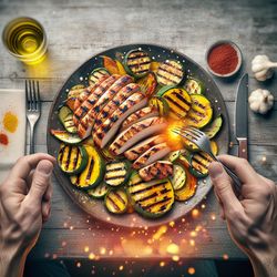 Grilled Turkey and Squash with a Kick