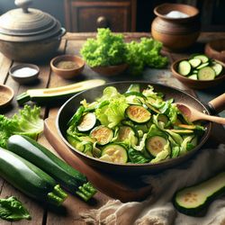 Vegan Zucchini and Lettuce Stir-Fry