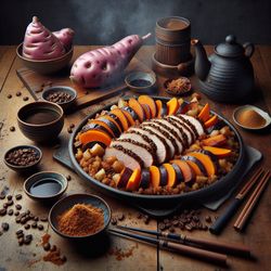 Bold Japanese Coffee-Glazed Turkey with Sweet Potato