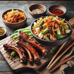 Spicy Indian-Style Ribs with Cabbage Stir-Fry
