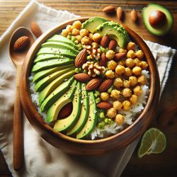 Mexican Chickpea and Avocado Rice Bowl