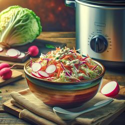 Smoky Slow Cooker BBQ Cabbage Slaw