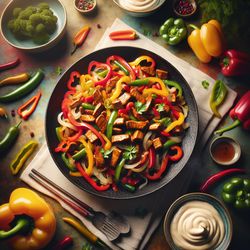 Seitan Stir-Fry with Bell Peppers