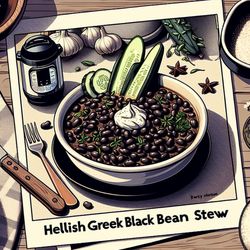 Hellish Greek Black Bean Stew