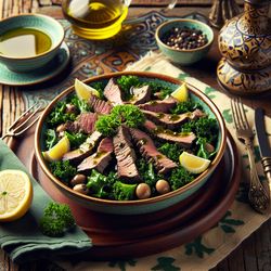 Mediterranean Bison and Kale Salad
