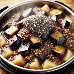 Korean Inspired Chia Seed Eggplant Stew