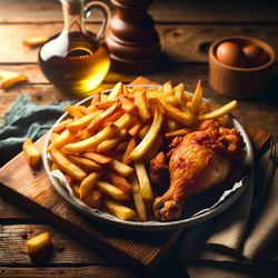 Air Fryer Chicken and Fries