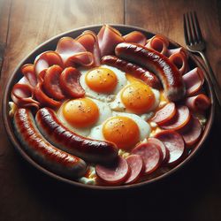Sausage, Egg, and Ham Breakfast Skillet
