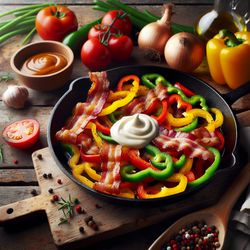Keto Bacon and Bell Pepper Skillet Recipe
