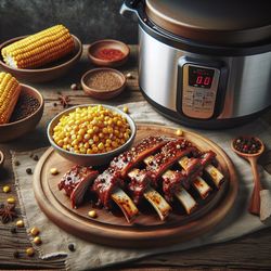 Spicy Japanese Pressure Cooker Ribs with Corn