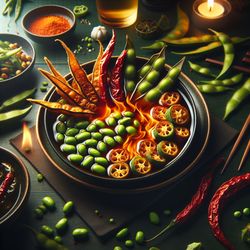 Bold and Fiery Japanese-Inspired Air-Fried Edamame and Okra