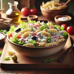 Creamy Greek Yogurt Pasta Salad