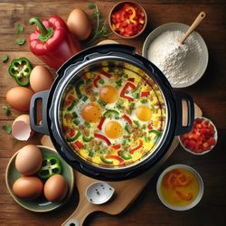 Quick and Easy Instant Pot Egg and Bell Pepper Frittata