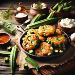 Fresh and Healthy Okra Cottage Cheese Fritters