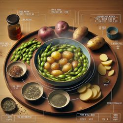 Korean Inspired Potato and Edamame Stew
