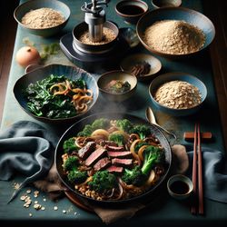Japanese Stir Fry with Kale and Oats