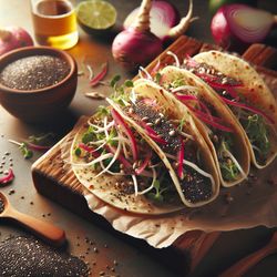 Bold Mexican Chia Seed Turnip Tacos