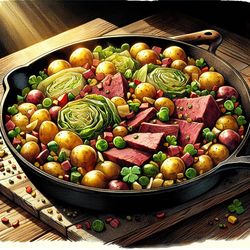 Corned Beef and Cabbage Skillet
