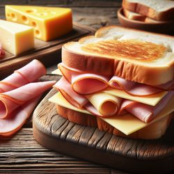 Delicious Ham and Cheese Sandwich