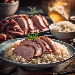 Hearty Ham and Sausage Rice in Instant Pot