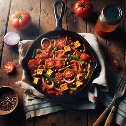 Tempeh and Tomato Skillet
