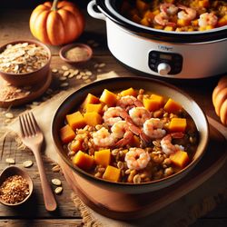 Shrimp and Pumpkin Crockpot Stew