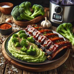 Smoky Mexican-Style Ribs with Broccoli Mash