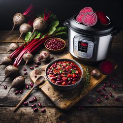 Spicy Instant Pot Beet and Kidney Bean Stew