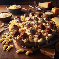Ultimate Meatball Mac and Cheese