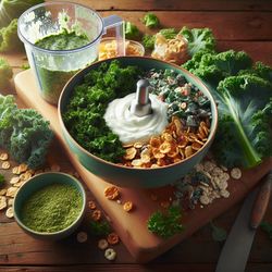 Crunchy Kale and Greek Yogurt Breakfast Bowl