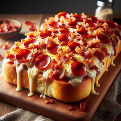 Pepperoni and Bacon French Bread Pizza