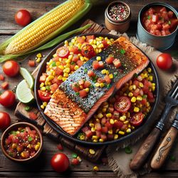 Easy Mexican-Style Baked Salmon with Corn Salsa