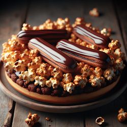 Decadent Chocolate Popcorn Eclair Pie
