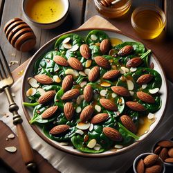 Grilled Honey Almond Spinach